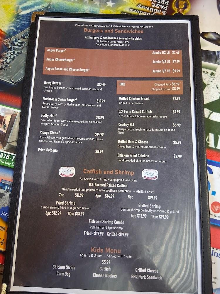 Wright's Ranch House Menu image 3